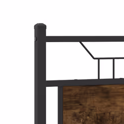 vidaXL Bed Frame without Mattress Smoked Oak 90x190 cm Single Engineered Wood - smoked oak, 120 x 200 cm - Additional view 8