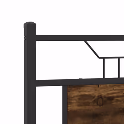 vidaXL Bed Frame without Mattress Smoked Oak 90x190 cm Single Engineered Wood - smoked oak, 137 x 190 cm - Additional view 8