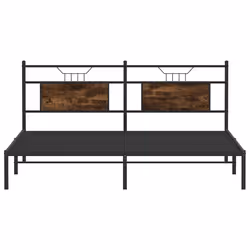 vidaXL Bed Frame without Mattress Engineered Wood - smoked oak, 160 x 200 cm - Additional view 5