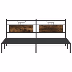 vidaXL Bed Frame without Mattress Smoked Oak 193x203 cm Engineered Wood - Additional view 5