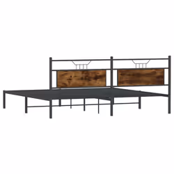 vidaXL Bed Frame without Mattress Smoked Oak 193x203 cm Engineered Wood - Additional view 7