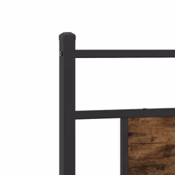 vidaXL Metal Bed Frame without Mattress double bed - smoked oak, 90 x 190 cm - Additional view 8
