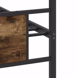 vidaXL Metal Bed Frame without Mattress double bed - smoked oak, 90 x 190 cm - Additional view 9