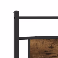vidaXL Bed Frame without Mattress Smoked Oak 90x190 cm Single Engineered Wood - smoked oak, 100 x 190 cm - Additional view 8