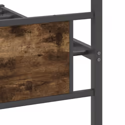vidaXL Bed Frame without Mattress Smoked Oak 90x190 cm Single Engineered Wood - smoked oak, 100 x 190 cm - Additional view 9