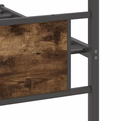 vidaXL Bed Frame without Mattress Smoked Oak 90x190 cm Single Engineered Wood - smoked oak, 100 x 200 cm - Additional view 9
