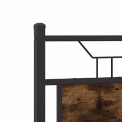 vidaXL Bed Frame without Mattress Smoked Oak 90x190 cm Single Engineered Wood - smoked oak, 120 x 200 cm - Additional view 8