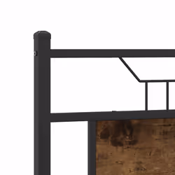 vidaXL Bed Frame without Mattress Smoked Oak 90x190 cm Single Engineered Wood - smoked oak, 140 x 190 cm - Additional view 8