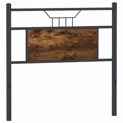 vidaXL Headboard Smoked Oak 80 cm Engineered Wood and Steel bed headboard - Additional view 5