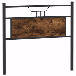 vidaXL Headboard Smoked Oak 100 cm Engineered Wood and Steel bed headboard