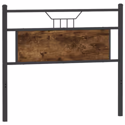 vidaXL Headboard Smoked Oak 107 cm Engineered Wood and Steel bed headboard - Additional view 5