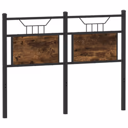 vidaXL Headboard Smoked Oak 120 cm Engineered Wood and Steel bed headboard