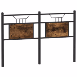 vidaXL Headboard Smoked Oak 150 cm Engineered Wood and Steel bed headboard