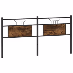vidaXL Headboard Smoked Oak 183 cm Engineered Wood and Steel bed headboard