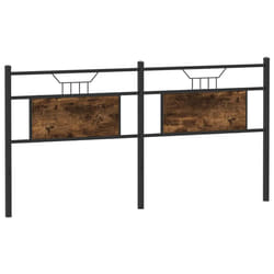 vidaXL Headboard Smoked Oak 183 cm Engineered Wood and Steel bed headboard