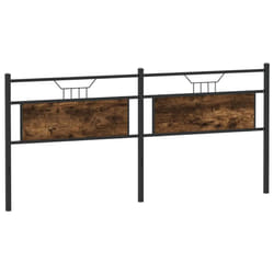 vidaXL Headboard Smoked Oak 200 cm Engineered Wood and Steel bed headboard