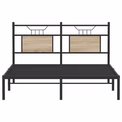 vidaXL Metal Bed Frame without Mattress double bed - sonoma oak, 137 x 190 cm - Additional view 5