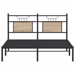 vidaXL Metal Bed Frame without Mattress double bed - sonoma oak, 140 x 200 cm - Additional view 5