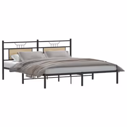 vidaXL Bed Frame without Mattress Sonoma Oak 183x203 cm Engineered Wood - Additional view 2