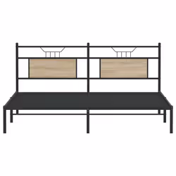 vidaXL Bed Frame without Mattress Sonoma Oak 183x203 cm Engineered Wood - Additional view 5