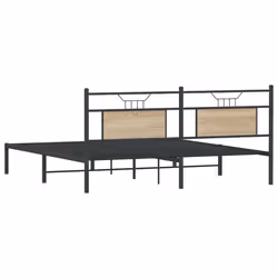 vidaXL Bed Frame without Mattress Sonoma Oak 183x203 cm Engineered Wood - Additional view 7