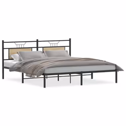 vidaXL Bed Frame without Mattress Sonoma Oak 183x213 cm Engineered Wood