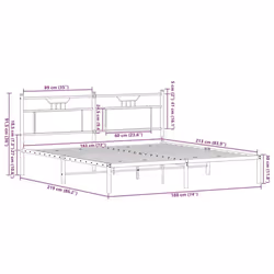 vidaXL Bed Frame without Mattress Sonoma Oak 183x213 cm Engineered Wood - Additional view 10