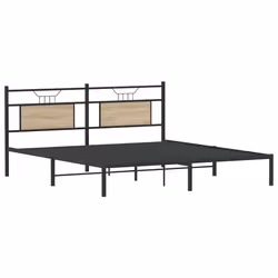 vidaXL Bed Frame without Mattress Sonoma Oak 183x213 cm Engineered Wood - Additional view 4