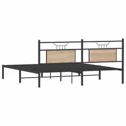 vidaXL Bed Frame without Mattress Sonoma Oak 183x213 cm Engineered Wood - Additional view 7