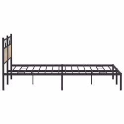 vidaXL Metal Bed Frame without Mattress double bed - sonoma oak, 193 x 203 cm - Additional view 6