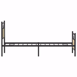 vidaXL Bed Frame without Mattress Smoked Oak 90x190 cm Single Engineered Wood - sonoma oak, 90 x 190 cm - Additional view 6