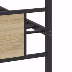 vidaXL Bed Frame without Mattress Smoked Oak 90x190 cm Single Engineered Wood - sonoma oak, 90 x 190 cm - Additional view 9