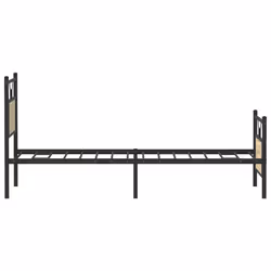 vidaXL Metal Bed Frame without Mattress double bed - sonoma oak, 90 x 200 cm - Additional view 6