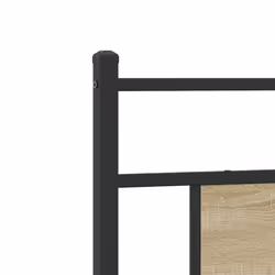 vidaXL Metal Bed Frame without Mattress double bed - sonoma oak, 90 x 200 cm - Additional view 8