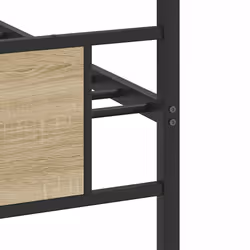 vidaXL Metal Bed Frame without Mattress double bed - sonoma oak, 90 x 200 cm - Additional view 9