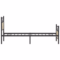 vidaXL Bed Frame without Mattress Smoked Oak 90x190 cm Single Engineered Wood - sonoma oak, 100 x 190 cm - Additional view 6