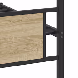 vidaXL Bed Frame without Mattress Smoked Oak 90x190 cm Single Engineered Wood - sonoma oak, 100 x 190 cm - Additional view 9