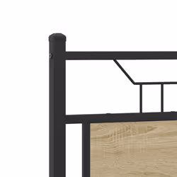 vidaXL Bed Frame without Mattress Smoked Oak 90x190 cm Single Engineered Wood - sonoma oak, 120 x 200 cm - Additional view 8