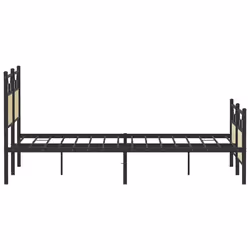 vidaXL Bed Frame without Mattress Smoked Oak 90x190 cm Single Engineered Wood - sonoma oak, 140 x 200 cm - Additional view 6