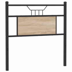 vidaXL Headboard Sonoma Oak 80 cm Engineered Wood and Steel bed headboard - Additional view 5