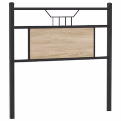 vidaXL Headboard Sonoma Oak 90 cm Engineered Wood and Steel bed headboard - Additional view 5