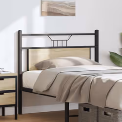 vidaXL Headboard Sonoma Oak 100 cm Engineered Wood and Steel bed headboard