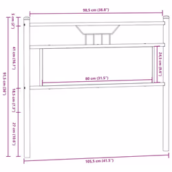 vidaXL Headboard Sonoma Oak 100 cm Engineered Wood and Steel bed headboard