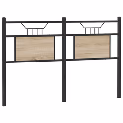 vidaXL Headboard Sonoma Oak 137 cm Engineered Wood and Steel bed headboard