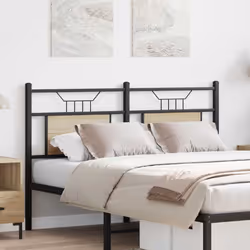 vidaXL Headboard Sonoma Oak 137 cm Engineered Wood and Steel bed headboard