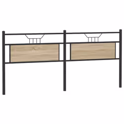 vidaXL Headboard Sonoma Oak 200 cm Engineered Wood and Steel bed headboard