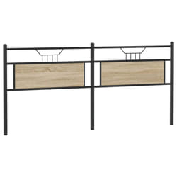 vidaXL Headboard Sonoma Oak 200 cm Engineered Wood and Steel bed headboard