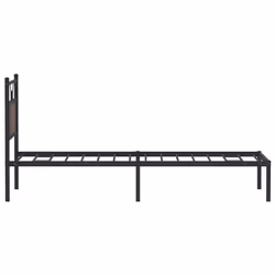 vidaXL Metal Bed Frame without Mattress double bed - brown oak, 90 x 200 cm - Additional view 6