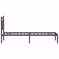 vidaXL Metal Bed Frame without Mattress double bed - brown oak, 100 x 200 cm - Additional view 6