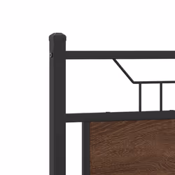 vidaXL Bed Frame without Mattress Smoked Oak 90x190 cm Single Engineered Wood - brown oak, 120 x 200 cm - Additional view 8